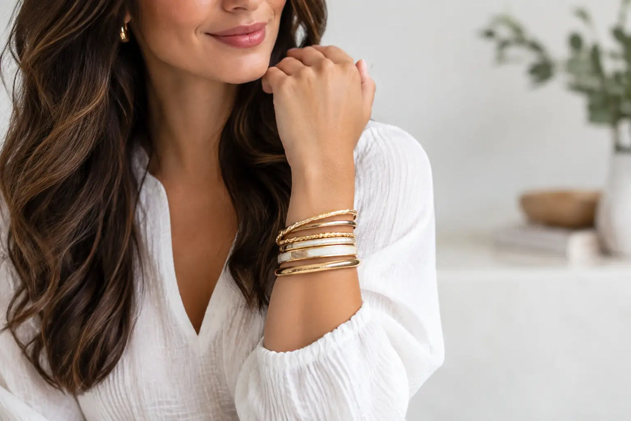How to Wear Bangle Stacks Without Overdoing It