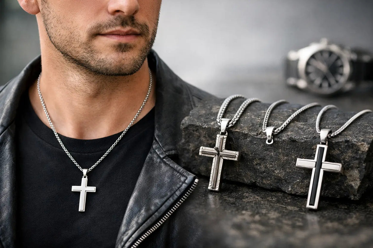 Men’s Sterling Silver Cross Necklace Style Guide