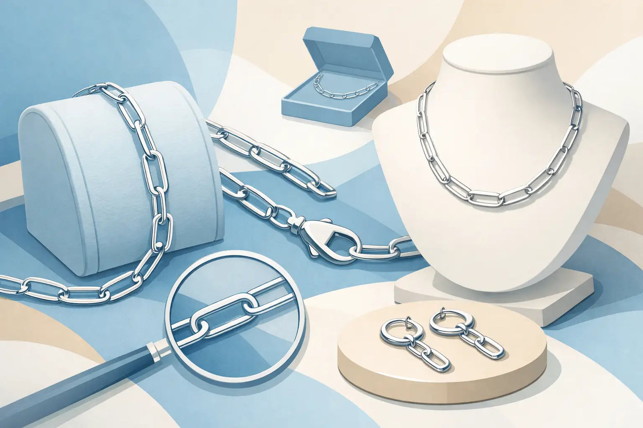 925 Sterling Silver Paperclip Chain Style Guide