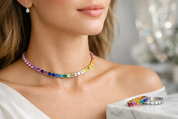 Colorful Zircon Choker Necklace Style Guide