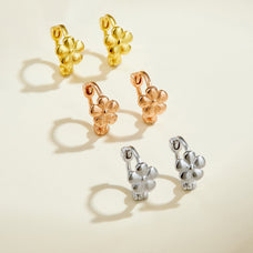 925 Sterling Silver Classic Style Flower Earrings (color options)