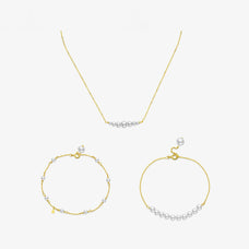 Luxury Style 925 Sterling Silver Simulated Pearl Necklace or Matching Bracelet (style/color options)