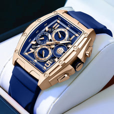 Men's Luxury Style Tonneau Quartz Watch (color options)