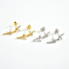 925 Sterling Silver Zircon Dangle Drop Earrings (color option)
