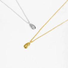 925 Sterling Silver Oval Star Pendant Necklace (color options)