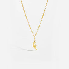 925 Sterling Silver Gold Color Plated Gun Pendant Necklace (color option)