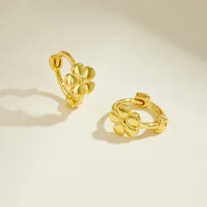 925 Sterling Silver Classic Style Flower Earrings (color options)