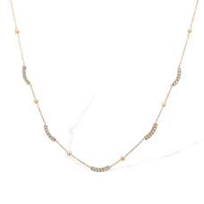 Gold Color Plated Zircon Choker Necklace (style option)