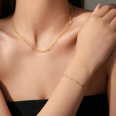 925 Sterling Silver Paperclip Chain Bracelet or Necklace (pick option)