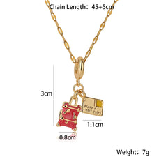 Have A Nice Trip Suitcase Pendant Necklace (color options)