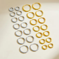 925 Sterling Silver Circle Hoop Earrings (more options)