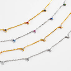 Luxury Style 925 Sterling Silver Zircon Chocker Necklace (options)