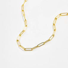 925 Sterling Silver Gold Color Plated Chain Necklace