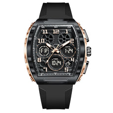Sporty Tonneau Luxury Style Quartz Men's Watch (color options)