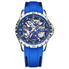 Quartz Luxury Style Skeleton Watch for Men (color options)