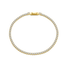 925 Sterling Silver Zircon Tennis Chain Bracelet (color option)