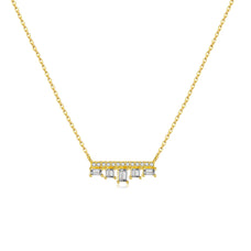 Luxury Style 925 Sterling Silver Zircon Pendant Necklace (color options)