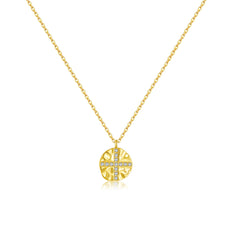 Minimalistic 925 Sterling Silver Zircon Cross Pendant Necklace (color options)