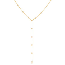 925 Sterling Silver Bead Y Necklace (color options)