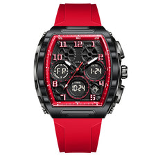 Sporty Tonneau Luxury Style Quartz Men's Watch (color options)