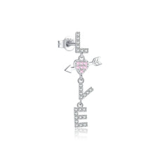 925 Sterling Silver Zircon Love Heart Drop Earrings (style options)